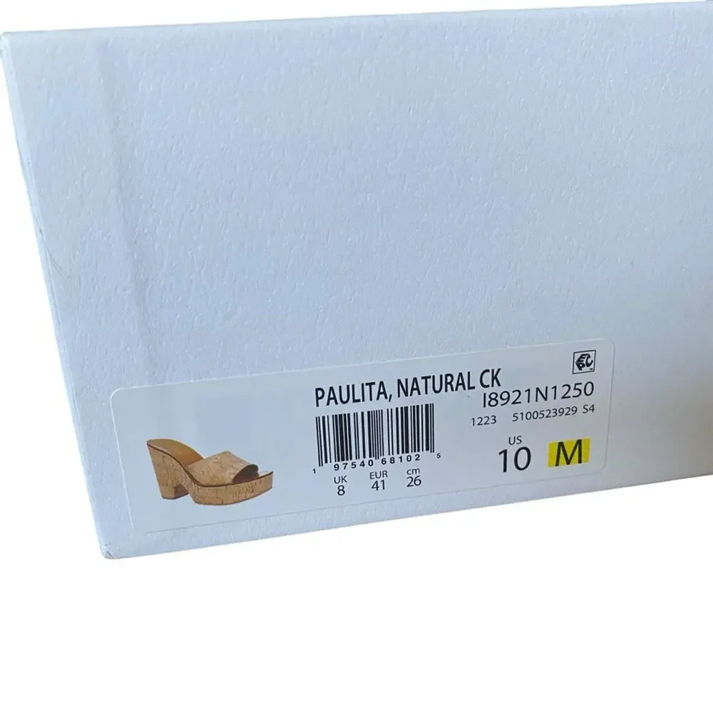 Veronica Beard Paulita Cork Women's Tan Platform Wedge Sandals NWTS size 10